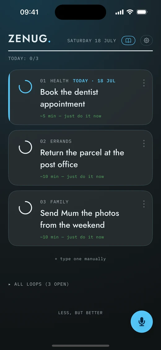 ZENUG board lit in Himmel blue